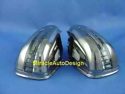 2 Arrow Led Dark Chrome Door Mirror Cover 2007-2009 Mercedes Benz W211 E-class • $185.93