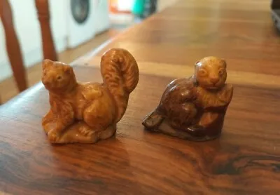 £13.99 • Buy 2 Wade Whimsies  Animals Beaver & A Squirrel All Lovely Rare Figures