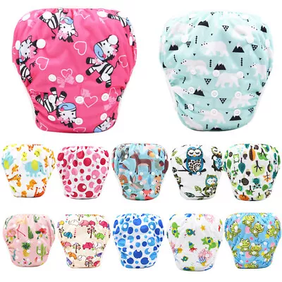 $8.99 • Buy Reusable Swim Nappy Baby Cover Diaper Pants Nappies Swimmers Newborn To Toddlers