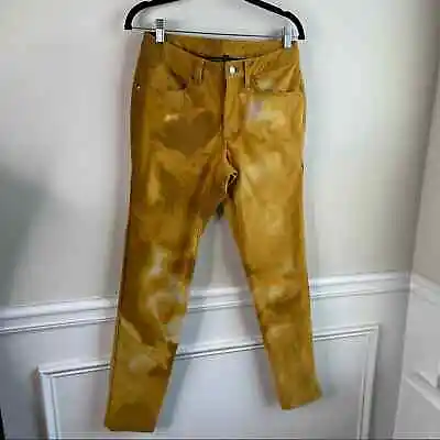 Lululemon Men Tie Dye Yellow Skinny Jeans Pants Size 28 • $34.97