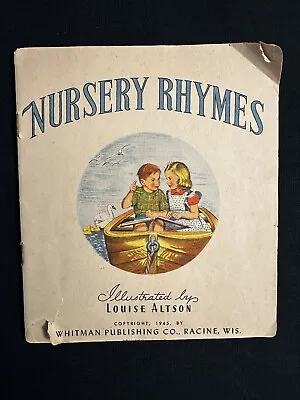 VTG Whitman Nursery Rhymes Book 1945 Illustrations By Louise Altson • $14.99