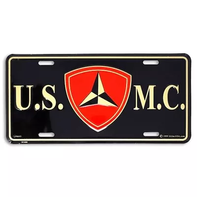 USMC 3rd Marine Division License Plate- Marine Corps Black Vehicle Plates- USA • $19.95