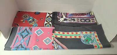 Vintage Southwestern Bandana Lot Of 4 USA Handkerchief Bundle 80s 90s Wholesale • $25
