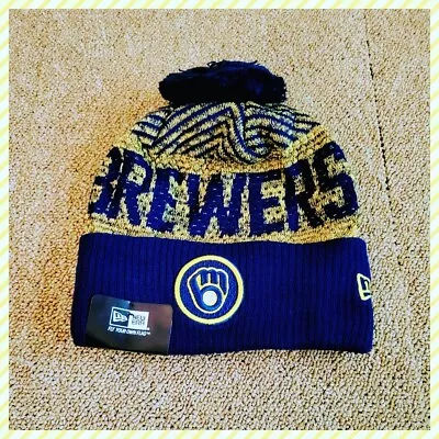 Milwaukee Brewers Mlb Baseball Beanie Hat. • $25