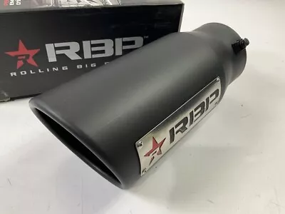 RBP 303725-EXR Performance Black Exhaust Tip 3 -3.75  Inlet 5  Outlet 12  Long • $34.95