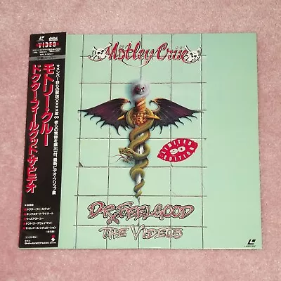 MOTLEY CRUE Dr Feelgood The Videos - RARE 1991 JAPAN LASERDISC + OBI (WPLP-9047) • $56