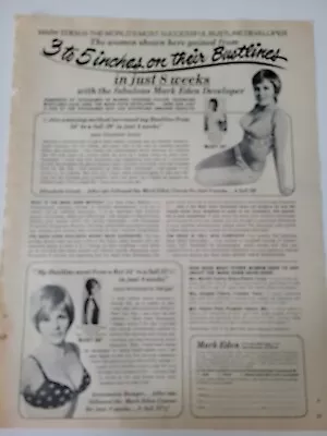 1971 Mark Eden Womens Bust Developer Increase Bustline Bikini Vintage Ad • $9.99