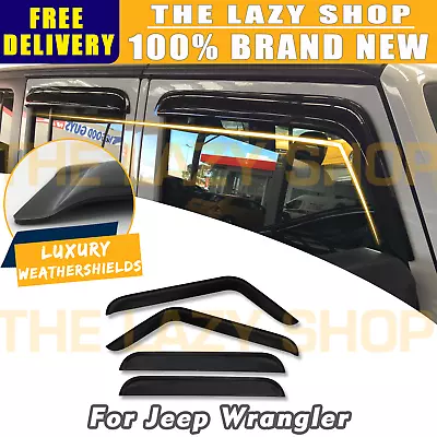 Luxury Weather Shields Weathershields For Jeep Wrangler JL 4D 2018+ Sun Visors • $61.75