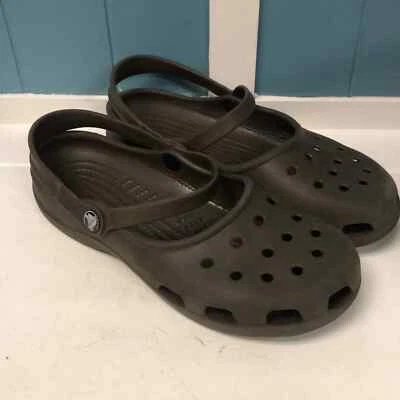 £34.44 • Buy Crocs Shayna Rubber Comfort Strappy Slip On Sandals Shoes Brown Women's Size 9