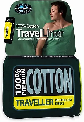 £47.29 • Buy SEA TO SUMMIT Premium Cotton Travel Liner-Double (Rectangular) Sleeping Bag Cam