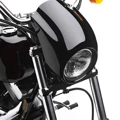 GLOSS BLACK Headlight Fairing MASK For Harley Sportster Low Rider FX XL883 1200 • $45.07