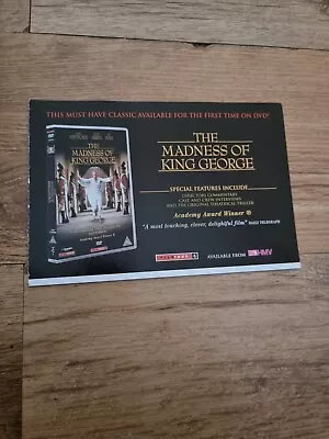 Tnewm33 Advert 5x8 The Madness Of King George: Special Edition Dvd • $7.46