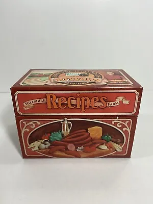 Vintage Hillshire Farm Recipes Tin Box 50 Years Farm Fresh Goodness • $14