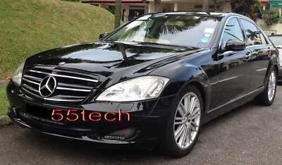 Mercedes W221 S350 S550 Grille Grill 3 Fins Black AMG New 2007 2008 2009 S63 • $180.49