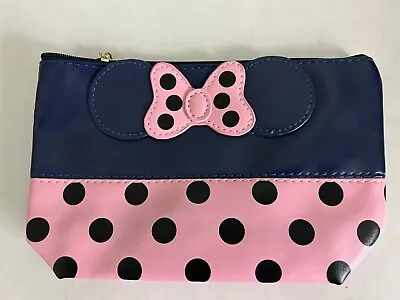 Disney Mickey & Minnie Mouse Zippered Make-up Storage Bags - Pink/blue • £6.99