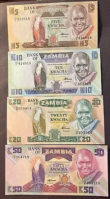 $3.99 • Buy Zambia 4 Kwacha Banknotes Uncirculated Crisp Notes