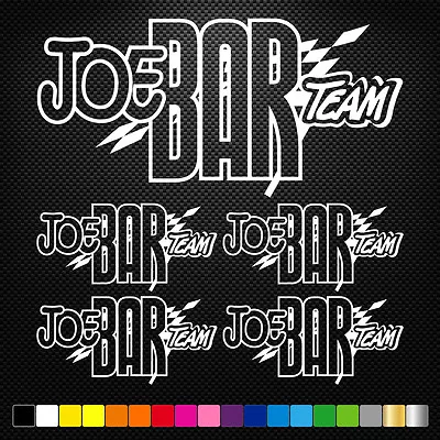 FITS 5x JOE BAR TEAM Vinyl Stickers Sheet Motorcycle Sponsors Auto Tuning • £8.49