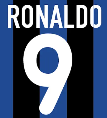 £11.99 • Buy Ronaldo 9 Inter Milan 1999-2000 Home Football Nameset For Shirt