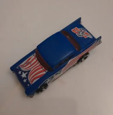 Hot Wheels 57 Chevy Mattel Draped Blue Flag 1:64 Diecast • £3.99