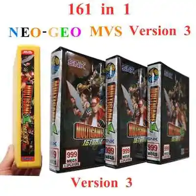 Arcade Cassette 161 In 1 NEO GEO MVS Multi Game Cartridge V3 Upgraded Version • $64