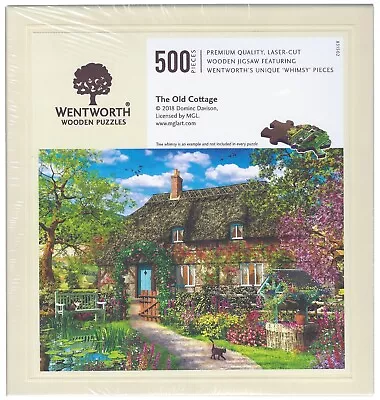 WENTWORTH 500 Piece 20x14  WOODEN PUZZLE Colourful Jigsaw THE OLD COTTAGE 12+ • £59.99