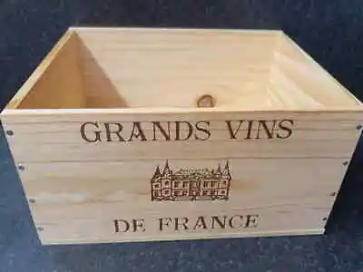 £13.40 • Buy Grand Vins De France – 6 Bottle Size - FRENCH WOODEN WINE BOX / CRATE  / CARRIER