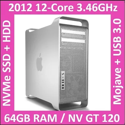 Apple Mac Pro 2012 12-Core | 3.46GHz | 64GB | 500GB NVMe SSD | 1TB HDD • $999.97