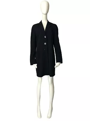 MOSCHINO Cheap And Chic Vintage Black Rayon/Wool Blazer Coat Size 14 US 48 IT • $38