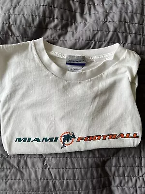 Miami Dolphins Nfl T-shirt Reebok Xl Miami Football • £21