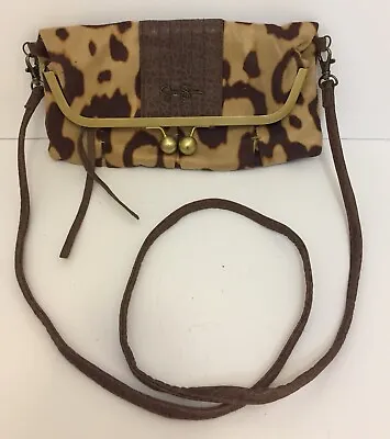 $15.99 • Buy Jessica Simpson Small Cross Body Or Shoulder Bag Purse Brown Leopard Print