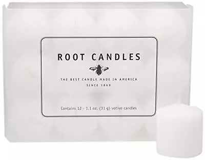 10-Hour Unscented Beeswax Blend Votive Candles 12-Count White • $27.44