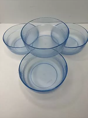 Vintage Tupperware Preludio 5.5  Cereal Salad Bowls Translucent Blue NEW • $17.60