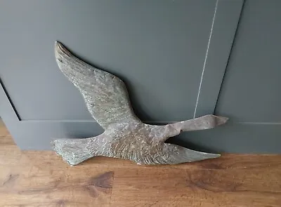 ORIGINAL Antique Copper Weathervane Flying Goose Bird Country Folk Art Free Ship • $275