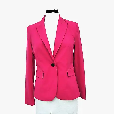 Zara Womens Solid Pink Long Sleeve Blazer Jacket Sz 6 • $30
