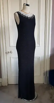 £80 • Buy Vintage After Six Ronald Joyce Heavily Beaded Occasions Cocktail Dress Size 14