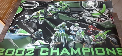 $18 • Buy KAWASAKI 2002 Comemorative Race Poster RARE 30  X 42 