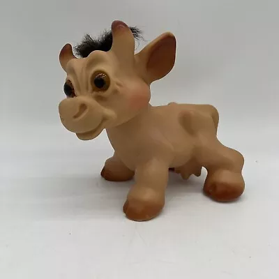 £145.57 • Buy Vintage Dam Cow Troll Doll  1960's Original Glass  Eyes, Fur Hair.