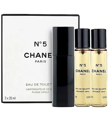 Chanel No5 Eau De Toilette EDT 3 X 20 Ml Purse Spray Brand New • £99.99