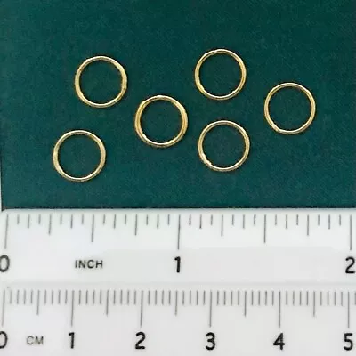 8mm SOLDERED-CLOSED JUMP RINGS For 1:9 Or 1:6 Scale Toy Model Horse Tack - GOLD • $1.99