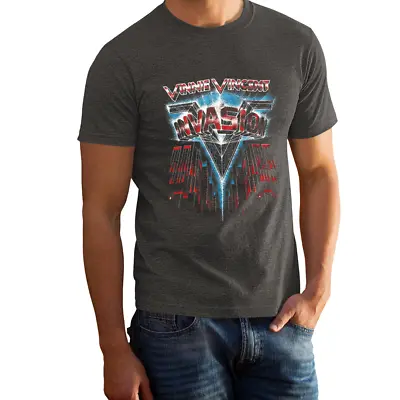 VINTAGE FEEL - Vinnie Vincent 1986 Faded Grey Color Rock Band T-Shirt 101395GG • $6.91