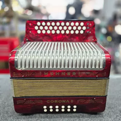 Hohner Corona II Classic GCF Accordion Red- W/ Case • $520