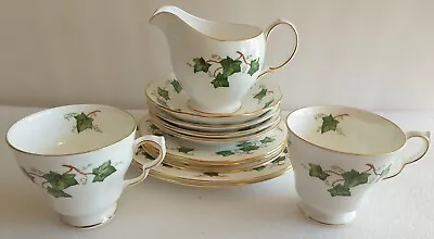 Small Collection Of Colclough  Ivy Leaf  Bone China Teaware (x 12) • £22