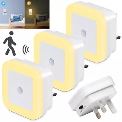 Plug-in LED Motion Sensor Night Light With Motion Sensor And Dusk To Dawn Sensor • £7.31