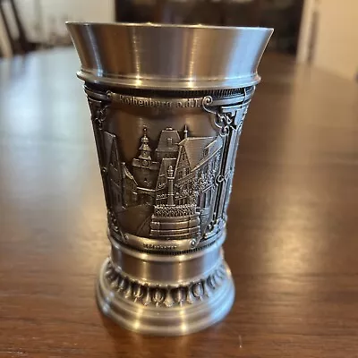 Vintage Pewter Rothenburg O.d.t. Engraved 3D Cup • $10