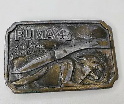 Vintage Puma Pocket Knife Belt Buckle Gutmann Cutlery Knives New York 70s  • $33.58