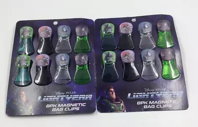 Disney Pixar Buzz Lightyear 8pk Magnetic Bag Storage Clips Lot 2 • $13.99