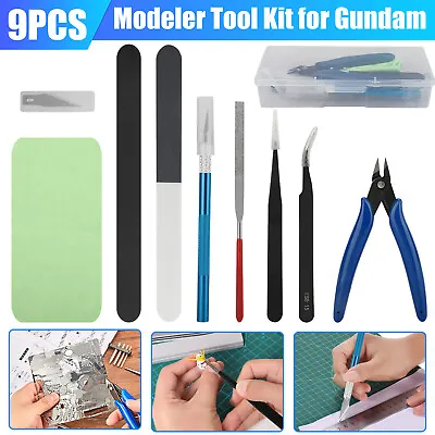 9PCS Gundam Modeler Basic Tool Set Craft Kit Car Model Hobby Building Repairing • $13.48