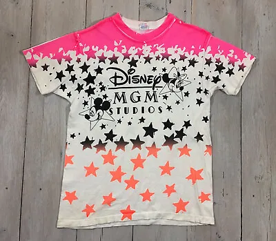 Vintage Disney MGM Studios Mickey Minnie Mouse AOP T-Shirt One Size • $29.99