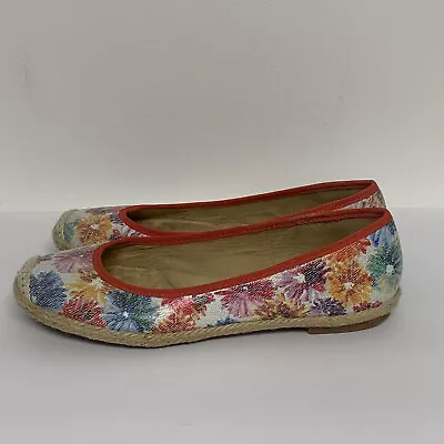 Michelle D | Women's Size 7.5M | Floral Espadrille | Flats Shoes • $22.50