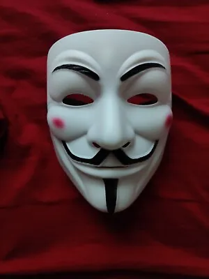  V For Vendetta White Mask Fawkes Anonymous Halloween Cosplay Costume • $10